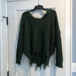 Distressed sweater